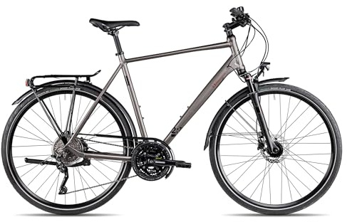 2R Manufaktur TLX30 | Trekkingbike | 28 Zoll Herrenfahrrad | 30-Gang Schaltung | hydraulische Scheibenbremse | inkl. Straßenausstattung, Farbe:Dark Brown, Rahmengröße:51 cm