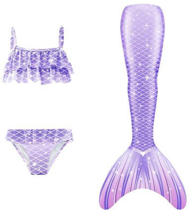 Generisch Kinder Mädchen Bikini Cosplay Badeanzug mit Monoflosse