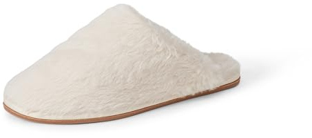 Amazon Essentials Pantofole in Peluche Donna, Avorio, 35 EU