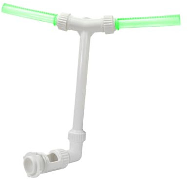 Boquilla rociadora de fuente de piscina de doble cabezal con luz nocturna, ajustable en 360°, construcción de ABS, configuración rápida, efecto similar a una cascada, ideal para piscinas privadas