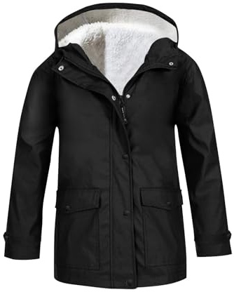 Veste de pluie Softshell pour filles et garçons, veste imperméable et chaude avec poches, manteau coupe-vent léger à capuche pour randonnée, fermeture éclair, respirant