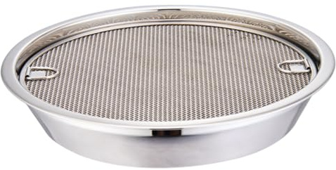 Alipis Rejilla de Drenaje de Acero Inoxidable con Bandeja y Cesta para Freír Malla para Escurrir Resistente y Fácil de Limpiar para Cocina Diaria