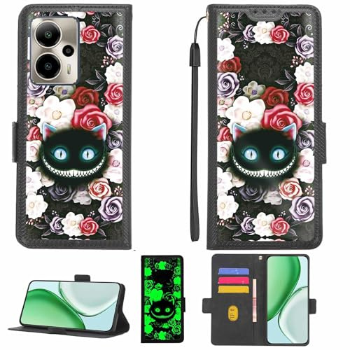 Aroepurt fodral kompatibelt med Cricket Outlast 5G 2024 SN509 telefonfodral flipskydd [med härdat glas skärmskydd] [RFID-blockering] [ljuseffekt] LPT-LZM