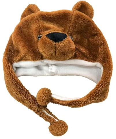 Generisch Gorro de invierno de animales – 5 cm divertido sombrero de tiburón | felpa de algodón | cálido y resistente al viento, diseño de animales de dibujos animados con orejas, ideal para