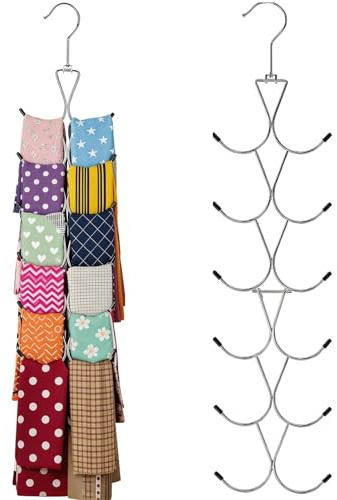 ZIJANG 2 Piezas Perchas Bufandas Armario Multicapa