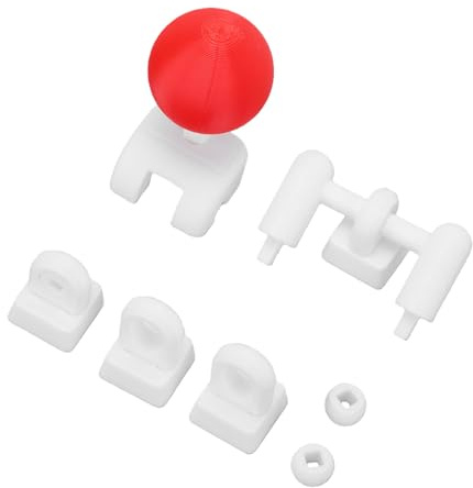 Ejoyous 3D-tryckt Joystick Keycap, Plast 4 Key Linkage Retro Joystick Keycap för Mekaniska Tangentbord, WASD Gaming Set för Maskinskrivare och Tangentbordsanvändare (Röd Vit)