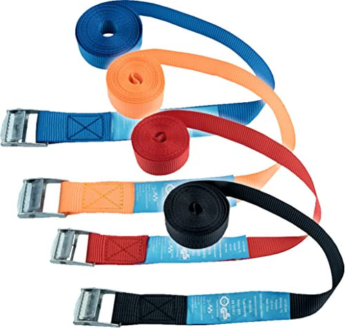 Connex Zurrgurt - Einteilig - 3 m x 25 mm - 200 kg maximale Belastbarkeit - Mit Klemmschloss, ohne Haken - Aus Polyester / Spanngurt / Ladungssicherung / B34426