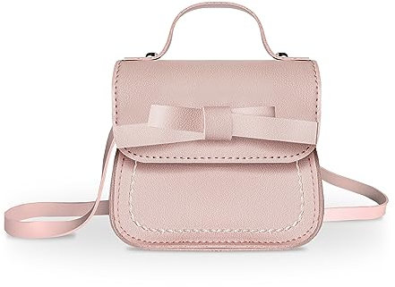 Mayplous Mädchen Umhängetasche Kleine Kinderhandtasche mit Blume Mini Münztasche Geldbörse Kleine Brieftasche für Kleinkinder Alter 2-5 Jahre Größe 80-110cm / 31,5-43,3 (Pink)