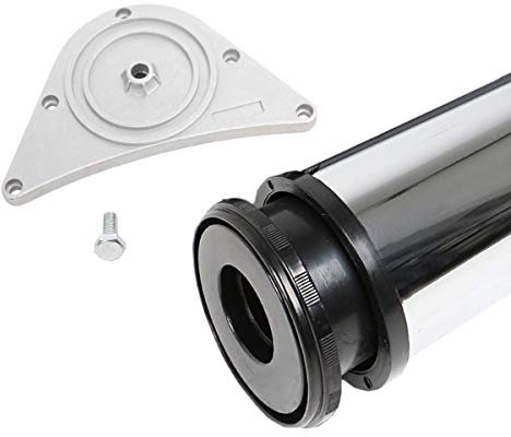 Tischbein Chrom glänzend 80mm Durchmesser Höhe 1100 mm Tischfuß Möbelfuss Metall