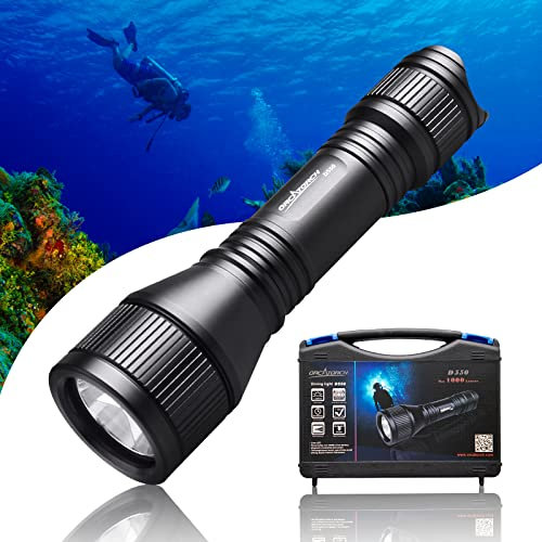 ORCATORCH D550 Hands-Free Dive Light with Wrist Strap & Bolt Snap