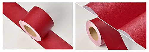 VisitRyl Bordure De Papier Peint Frise Murale Adhesive Bordure Papier Peint Frise Autocollante Pour Cuisine, Salle De Bains, Plafond, Salon, Chambre DéCoration Murale Cinabre Rouge 5cm X 500cm