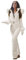 Schneeanzug für Damen, Winter, warmer Skianzug, einteiliger Softshell-Mantel mit Kapuze + Sporthose, winddichter Spielanzug, wasserdichter Overall für Outdoor, Snowboard, Skifahren, weiß, L