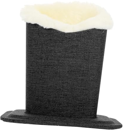 JEWEDECO Repose Lunettes Adulte en Peluche Noire, Support en Tissu Moderne et Multifonctionnel pour Lunettes de Soleil, Présentoir Décoratif pour Bureau et Salon