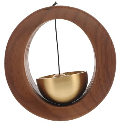 ETHZZLE Minimalist Wooden Doorbell Front Door Chime Entry Sign Decorative Shopkeeper Bell