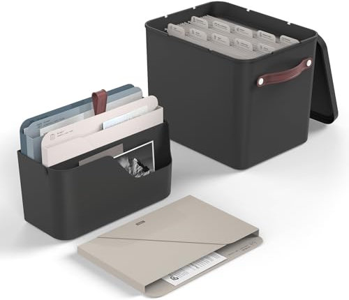 Rotho MyPaper Set Dokumentenablage, Schreibtisch-Organizer, Dokumentenhalter, Briefablage und Archivbox