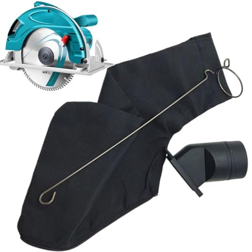 Sac à poussière pour scie circulaire, sac de collecte de poussière pour scie à onglet, sac à poussière efficace et transparent, accessoires pour scie à onglet, sac de collecte de poussière, design