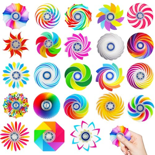 24 Pack Fidget Spinners for Kids, Mini Fidget Spinner with Smooth Spin, Kids Fidget Toys for Classroom Rewards, Party Bag Fillers, Sensory Toys for & Anxiety Relief (4cm)