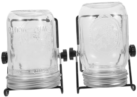 Parliky 2 Set Kit Barattoli Germogliatori in Acciaio Resistente Coperchi Filtranti e Supporti Set Multifunzionale per Germinazione Fermentazione e Conservazione Germogli Facile da Usare