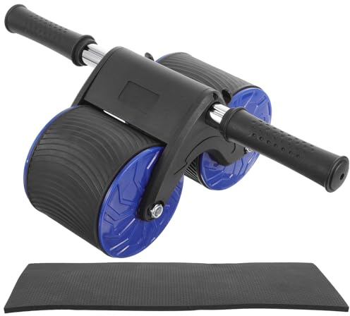 DIYEAH Roue Abdominale à Deux Roues Antidérapante Bleu, Rouleau D'entraînement Abdominal Portable pour Musculation, Équipement Fitness Polyvalent pour Exercices Abdominaux à Domicile,