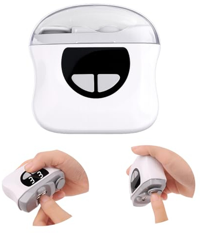 Tagliaunghie Elettrico, 3 in 1 Tagliaunghie EElettrico Mani e Piedi, Contenitore Unghie Integrato, con Luce LED 3 Velocità, Ricarica USB, Adatto per Bambini Adulti Anziano