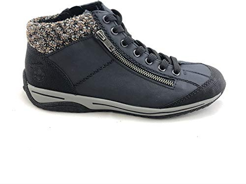 Rieker L5223, Botte Tendance Femme, Blau Kombi, 39 EU