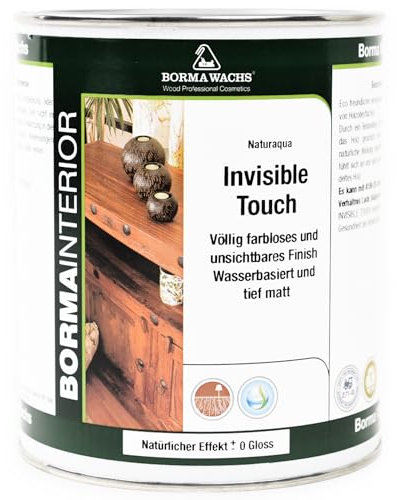 Borma Invisible Touch Holzlack ohne Glanz - Extra Matt Effekt 1 Liter