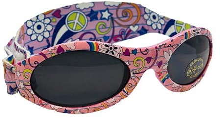 Banz Bubzee Baby Sunglasses - Wrap Around Newborn & Toddler Sunglasses 0-24 Months, 100% UV Eye Protection - Shatter-Resitant Flexible Frame with Strap - Baby Travel, Beach & Holiday Essentials