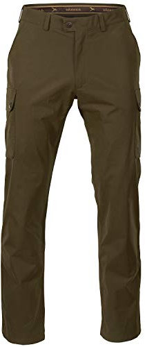 Pantalones de caza Harkila Retrieve con membrana HWS® – Pantalones de caza para hombre tradicionales, clásicos pantalones para cazadores con bolsillos exteriores y detalles de piel auténtica, talla: