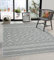 the carpet Calgary - robuster Teppich, Flachgewebe, modernes Design, ideal für Wohnzimmer, Esszimmer und Außenbereich, In- und Outdoor, Vintage-Optik, Boho-Style, Grau-Raute, 67 x 180 cm