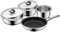 WMF Click&Serve Topfset Induktion 7-teilig, abnehmbarer Griff, Kochtopf Set mit Glasdeckel, Bratpfanne, Cromargan Edelstahl