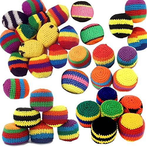 Yukoity Juggling Balls Footbag Hacky Sack Ball 25 Packs