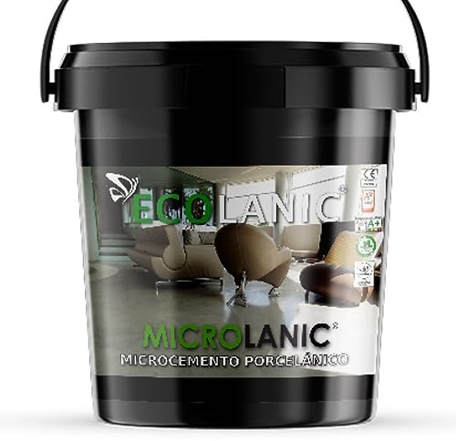 MICROLANIC FEINER EINKOMPONENTIGER (15KG). Für 25m2 Feinkörniges gewachstes Betonpulver zur Dekoration von Böden und Wänden. Dieses Produkt ist Teil eines Systems. FARBE (GRAU 20%)