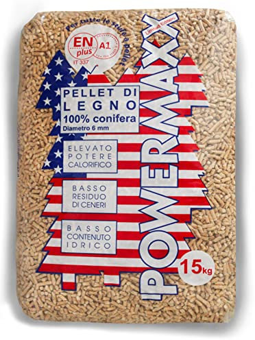 2 SACCHI x 15kg PELLET USA AMERICANINO DI CONIFERA PER STUFE E TERMOSTUFE A1