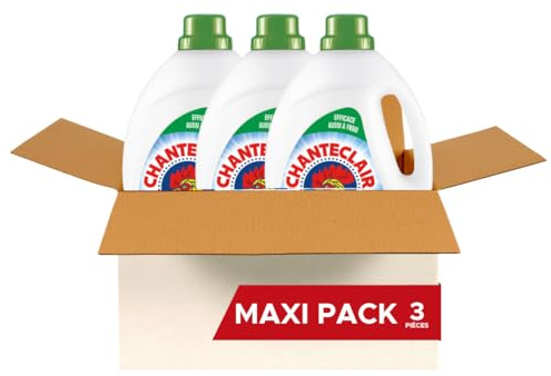 Chanteclair - Lessive Liquide Musc Blanc 40 Lavages 3x1800 ml