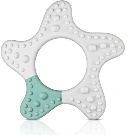 reer Massage-Beißring Stern | Unterstützung beim Zahnen | Baby Beissring | Teether | Greifling | frei von PVC & BPA