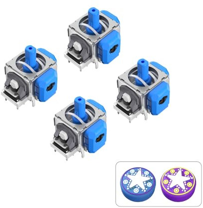 AKNES TMR Elektromagnetischer Joystick Ersatz für PS5 DualSense/DualSense Edge Controller, Anti-Drift Stick Reparatur Zubehör für Playstation 5 Controller - 2 Paare