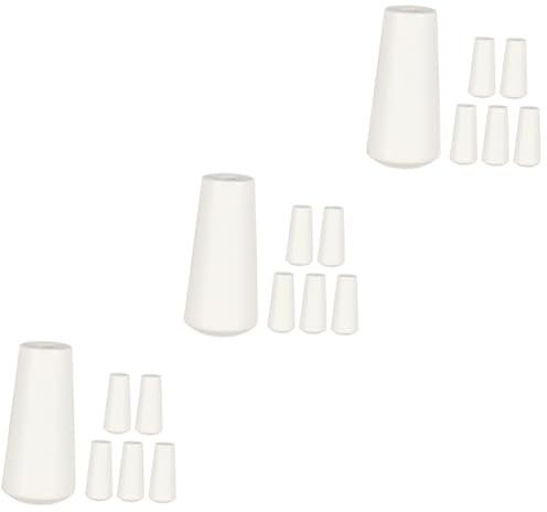 MAGICLULU 3 Sätze Roller-anhänger Kette Blindzugknopf Quaste Wicklung Blinder Schnurzug Enden Der Jalousienschnur Enden Ziehen Griffe Für Vorhänge Draht Schnur Fällt Weiß Holz 6 Stück * 3