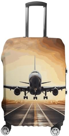 QMNBTES Carry on Luggage Cover Backpack Airplane Suitcase Covers for Luggages Tsa Approved Travel Luggage Sleeve Protector Elastic Suitcase Protector Anti-Scratch Washable Fits 19-30 Inch Case -L