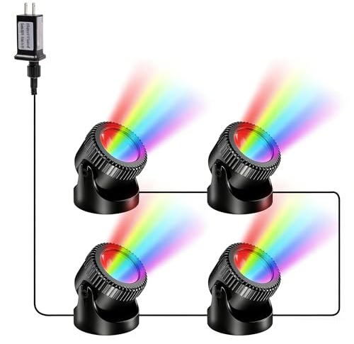 POPOSOAP RGB Unterwasser-Teichleuchten mit Timer, 20 dimmbare Farben, IP68 wasserdichte tauchbare LED-Brunnenleuchten, ferngesteuert, für Teiche, Aquarien, Gärten und Pools (4-in-1)