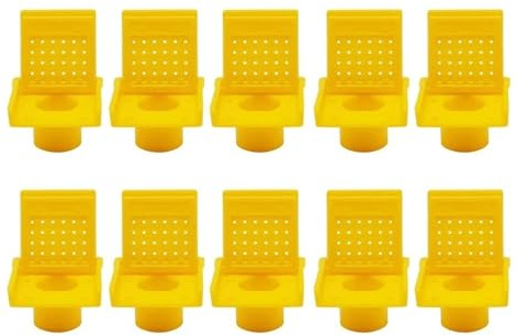 Bee hive Entrance Reducer 10PCS Bee Hive Entrance Reducer Bees Anti Escape Barrier Plastic Spacer Portable Mouse Guard for Beehive Bee Boxes Part for Swarm Trap Hive Trap