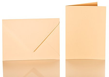 Paper24 Karten mit Umschlag DIN B6 125x176 mm, 120g/m² stark, Faltkarte 120x170 mm, 240 g/m² (25 Stück in Gold-Gelb) für Grußkarten, Hochzeit, Geburtstag