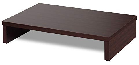 Bestier Wood Monitor Stand 18.9 Inch Long Laptop Riser Desktop Organizer With Storage Wooden PC Stand Portable Easy Assemble (Brown)