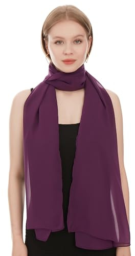 Chiffong Sjal Scarf För Dam – Lätt Och Tunn Halsduk Mode Sjalar för Kvinnor - Chiffon Vårsjal - Elegant Sommarsjal För Damer