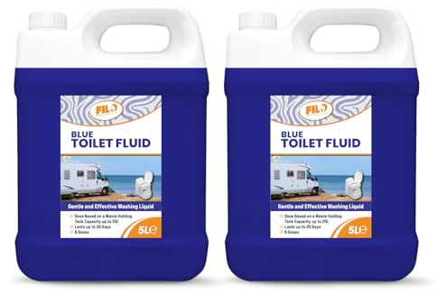 Filo Blue Toilet Fluid 10L (2x5l) – Eco friendly Waste Holding Tank Cleaner for Caravan, Motorhomes, Campervans - Odour Control - Chemical Liquid for Camping/Portable Toilets. (2)