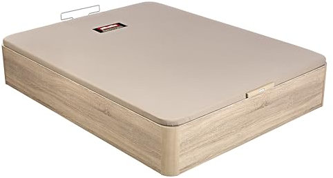 PIKOLIN Canapé Abatible Color Natural NATURBOX 2.0 | 4 Esquinas Redondas | Entrega, Montaje en Domicilio y Retirada de Usado Incluida | 135x190