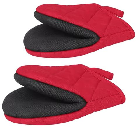 Nicht Slip Ofen Handhandschuhhaarpaar Hitzebeständiger Kurzer Neopren Küchenhandschuhe Home Backzubehör Kochbedarf