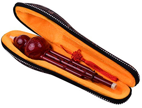 Tre Ton Kinesisk Hulusi Kinesisk Flöjt Cucurbit Instrument för Nybörjare Traditionellt Instrument
