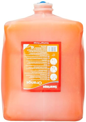 Parts Panel Swarfega Orange 4L Industrial Hand Cleaner Cartridge | Extra-Large Solvent-Free Formula with Natural Scrub | Removes Oil, Grease, Paint, Ink & Grime | Skin-Friendly & Effective