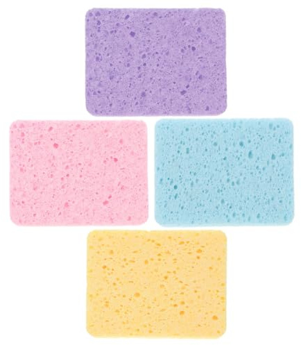 Alipis Spugne per Artisti 4 Pezzi Colorate Assorbenti per Pittura Acrilica Acquerello e Olio Spugne per Dipingere e Pulizia per Scuola Casa e Viaggi