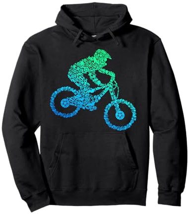 Mountain Bike Bike MTB Downhill Bambino Uomo Felpa con Cappuccio